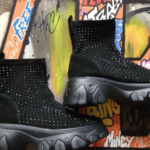 Black Studded Ankle Boots